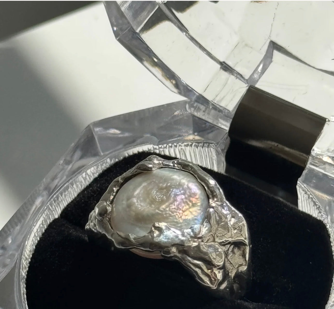 CIPRIANA anillo perla plata
