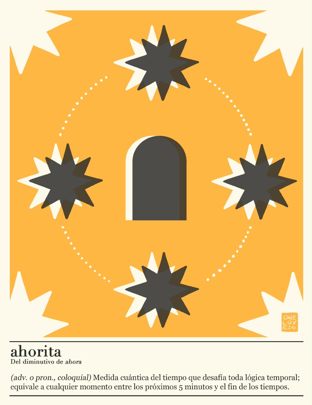 ONE LOVE print riso “ahorita” 14x18 cm