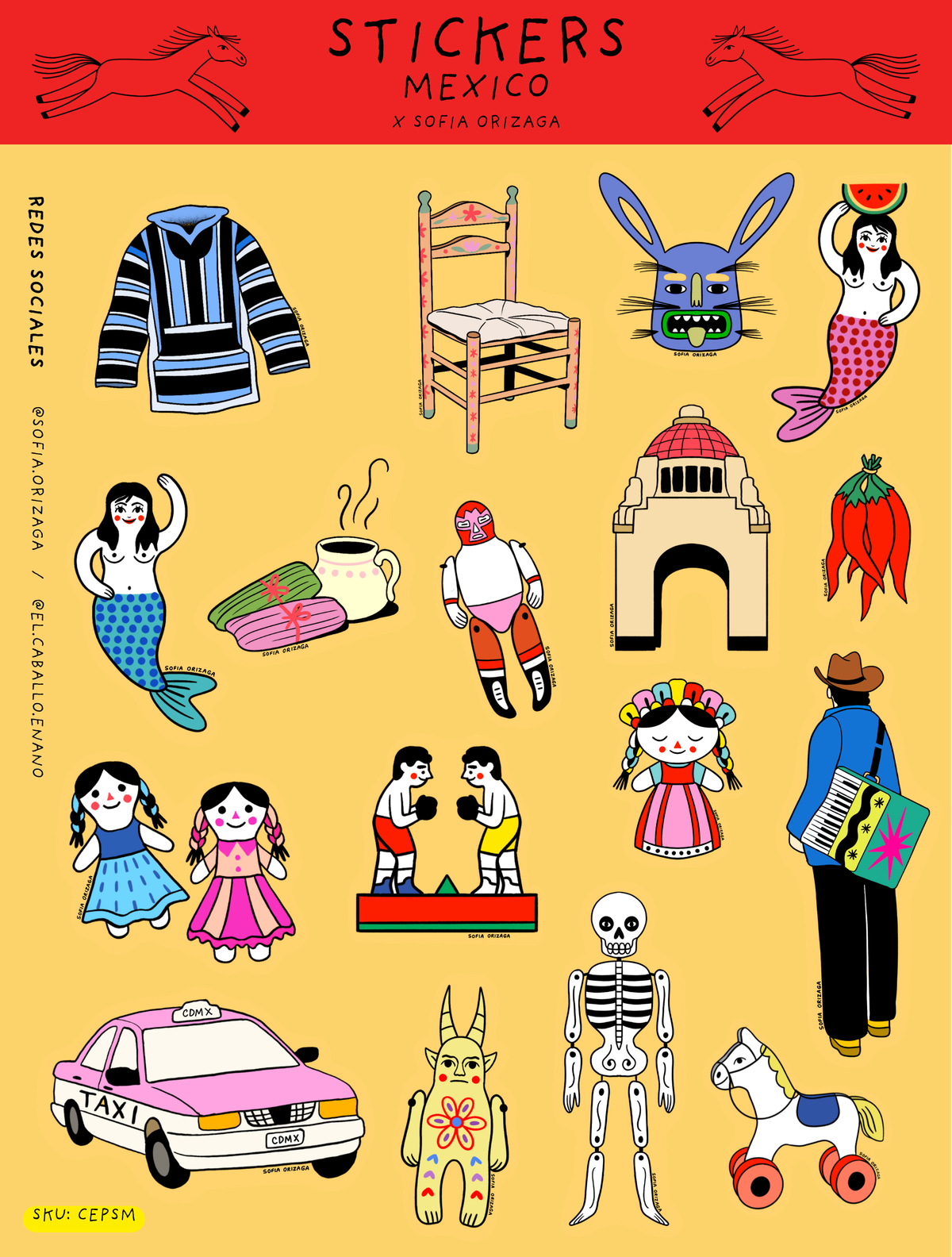 SOFÍA ORIZAGA planilla de stickers México