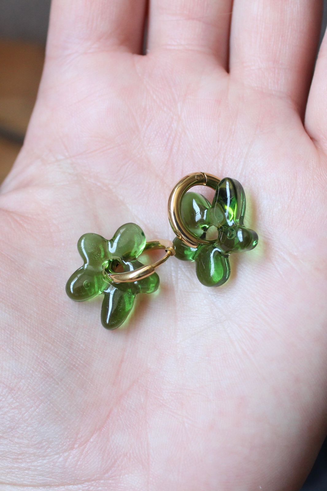 CIPRIANA aretes amapola babies verdes