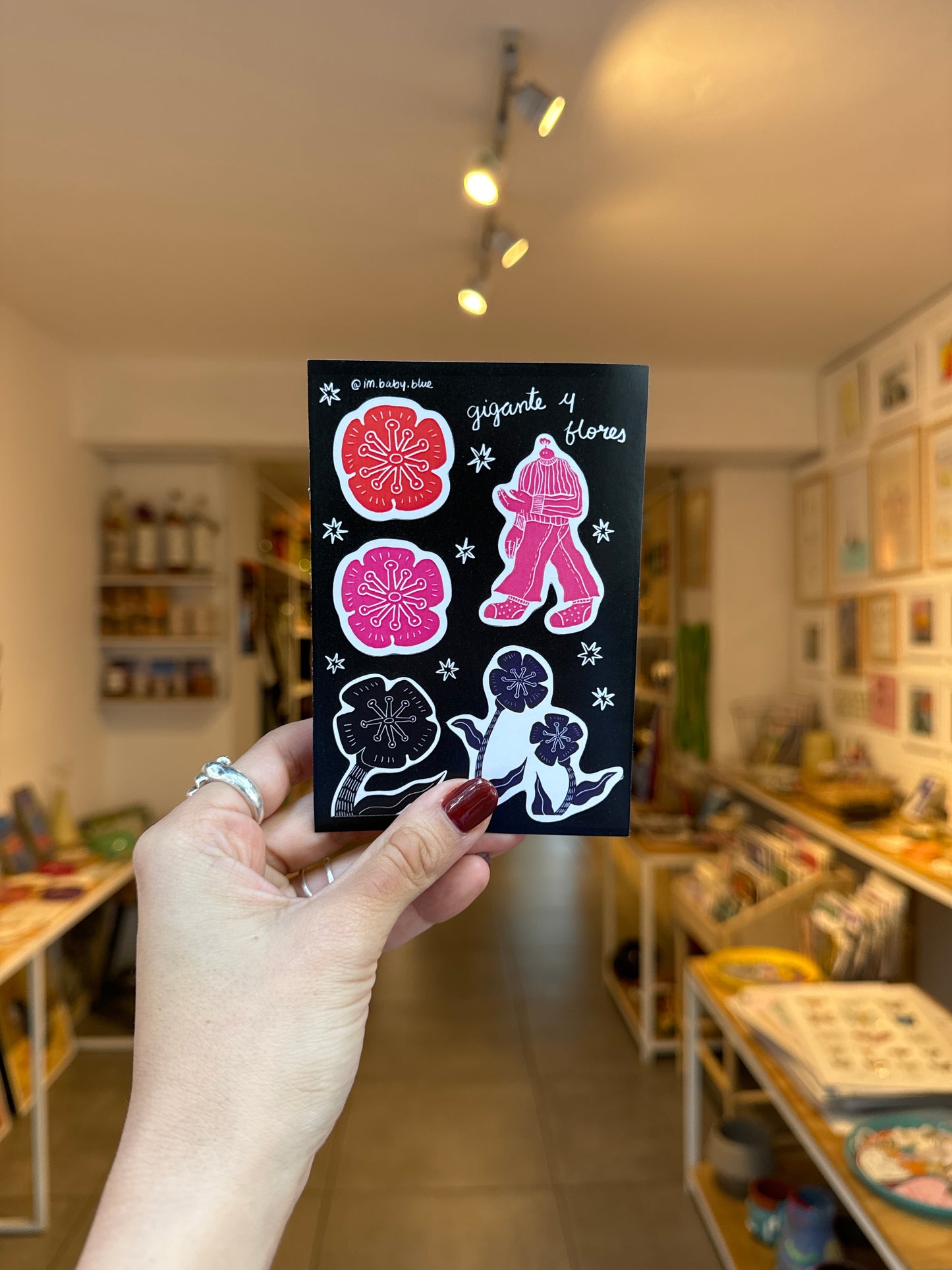 LUISA planilla sticker gigante y flores