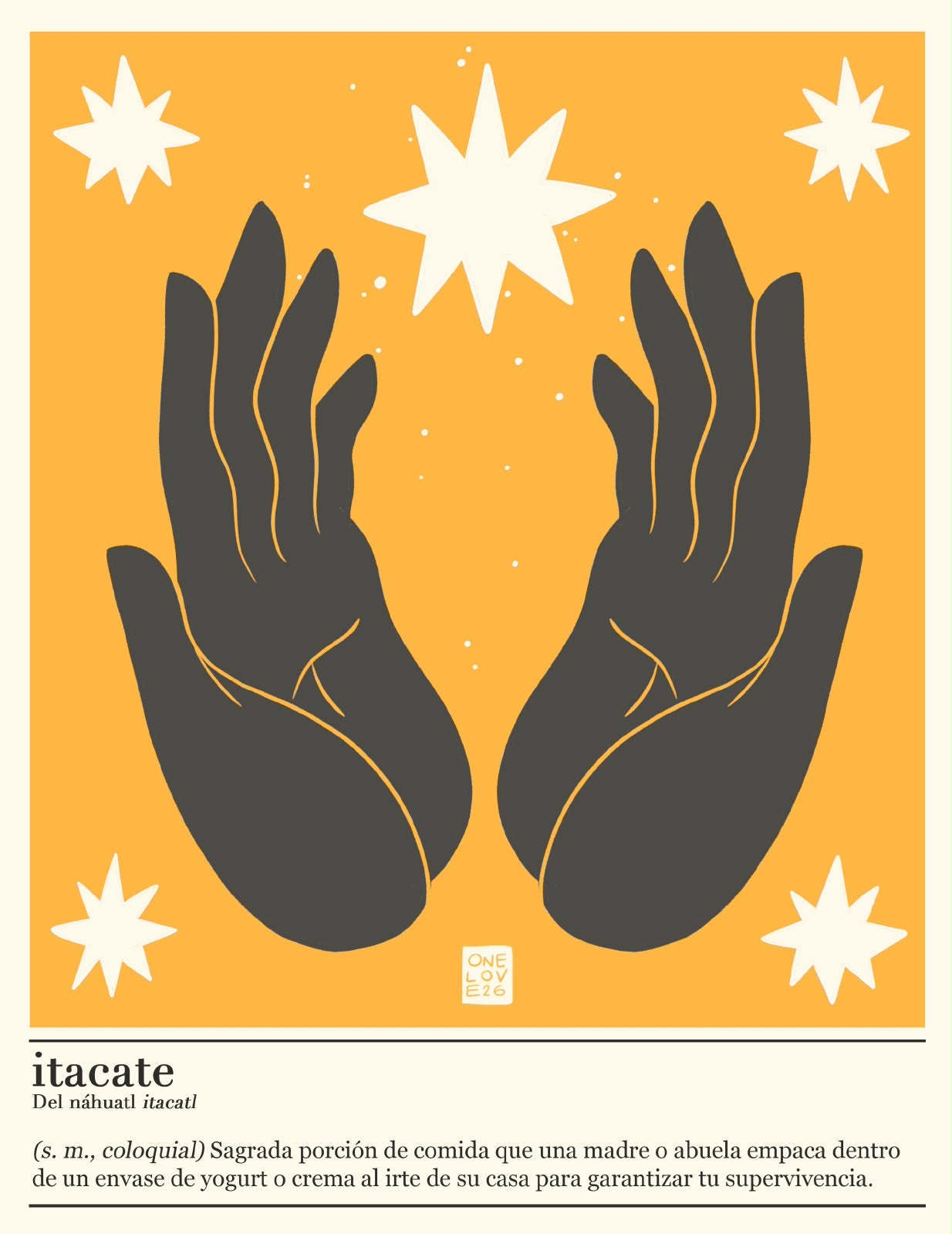 ONE LOVE print riso “itacate” 14x18 cm