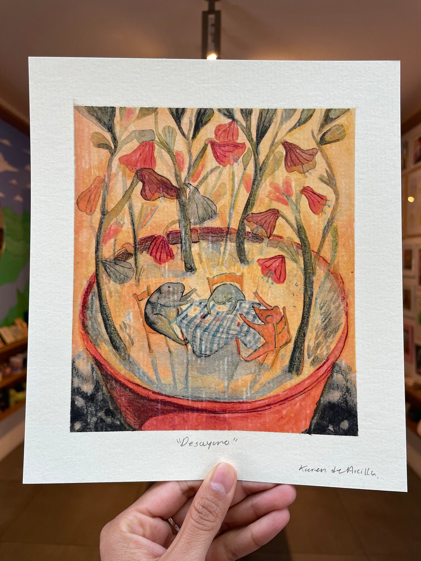 KAREN DE ARCILLA print desayuno