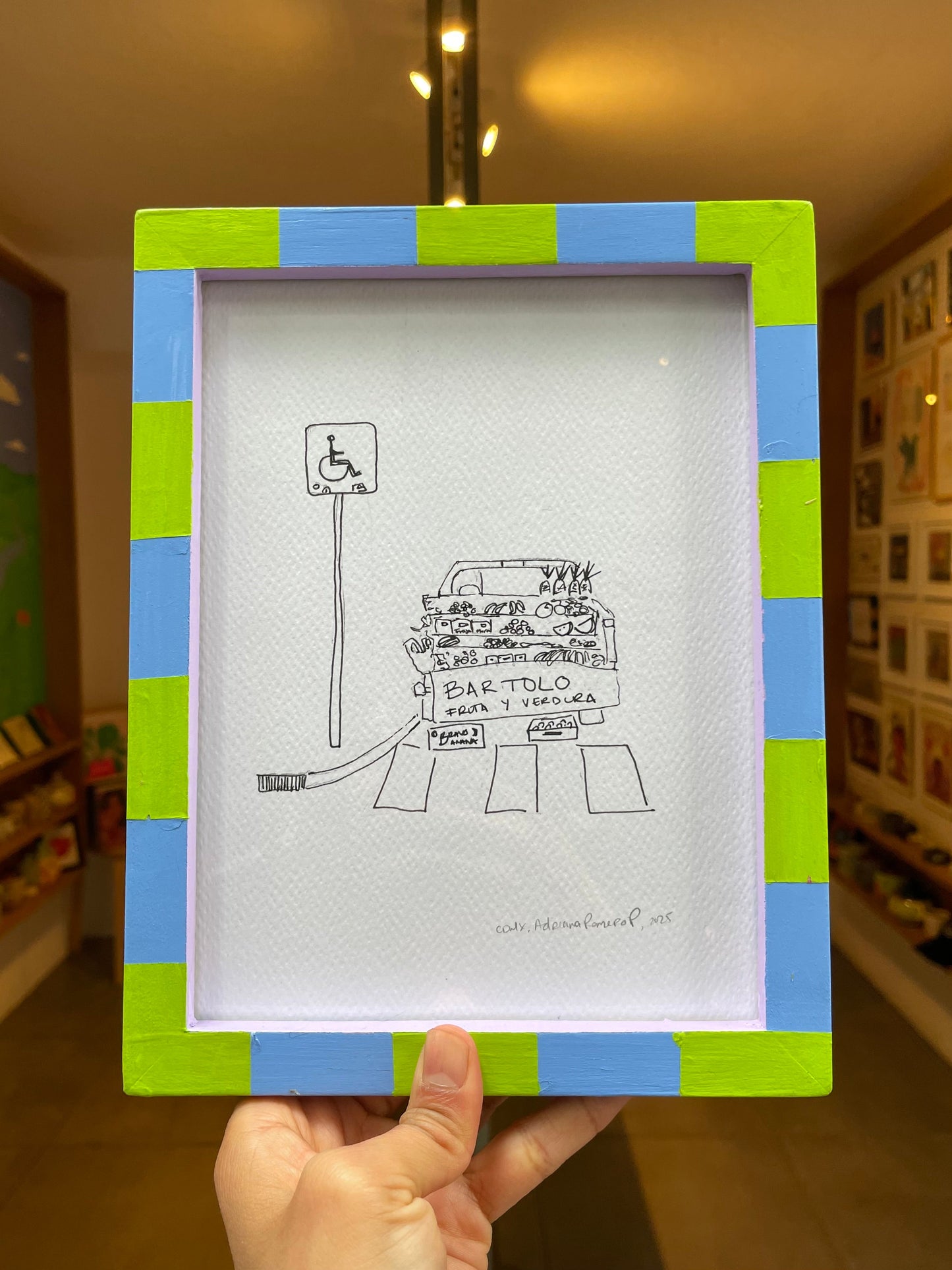 ADRIANA ROMERO enmarcado original rayas Bartolo