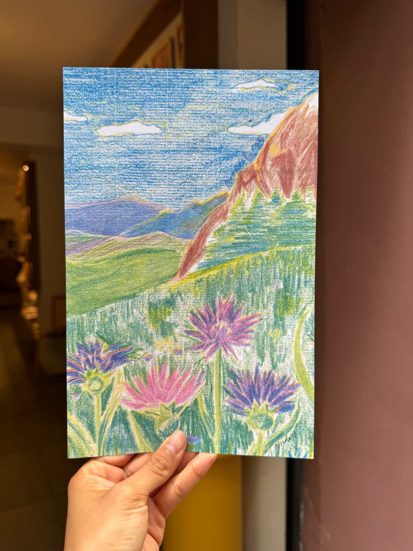 TONANTZIN ARREOLA print paisaje con flores