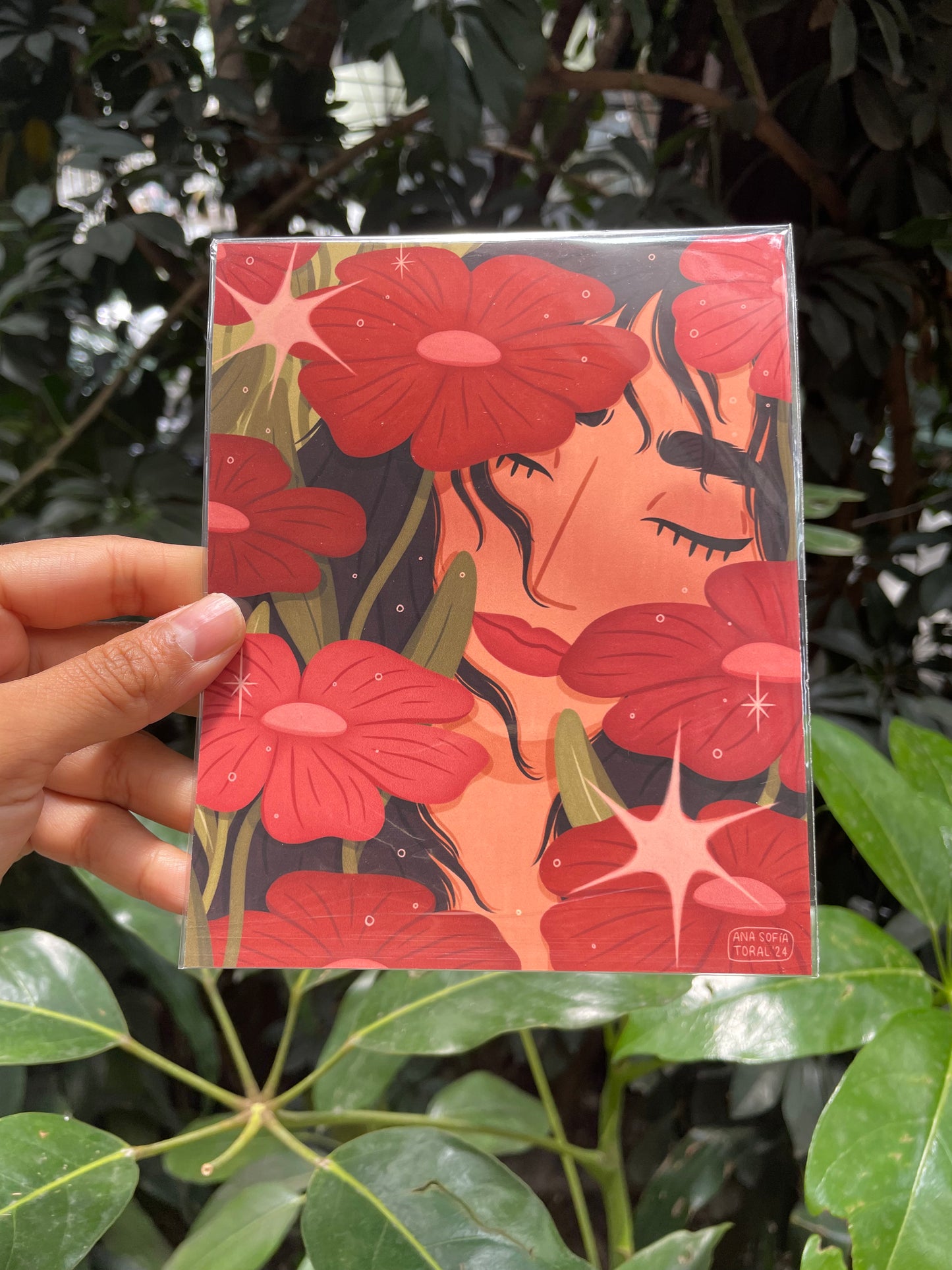 ANA SOFÍA TORAL print pequeño chica entre flores