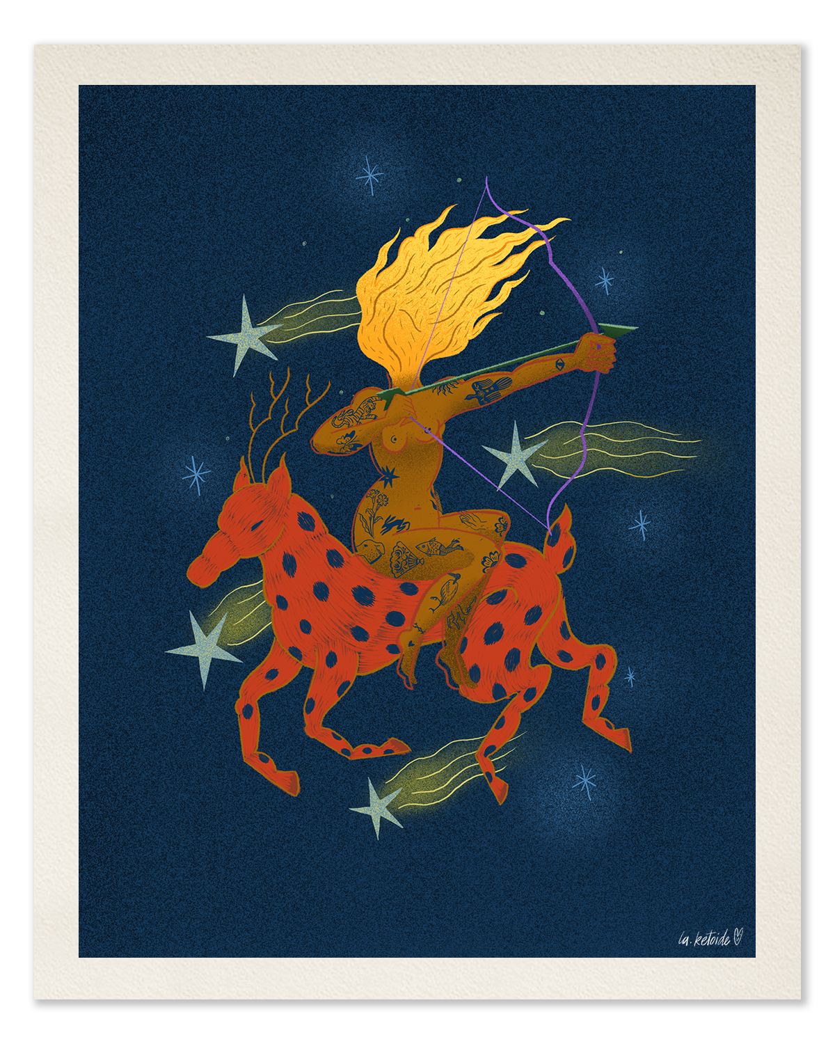 LA KETOIDE print grande cazadora