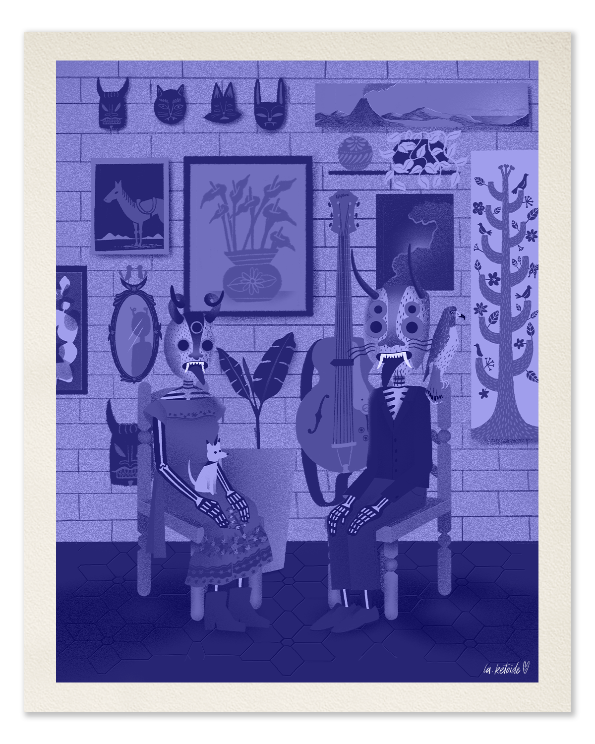 LA KETOIDE print grande pareja diablos