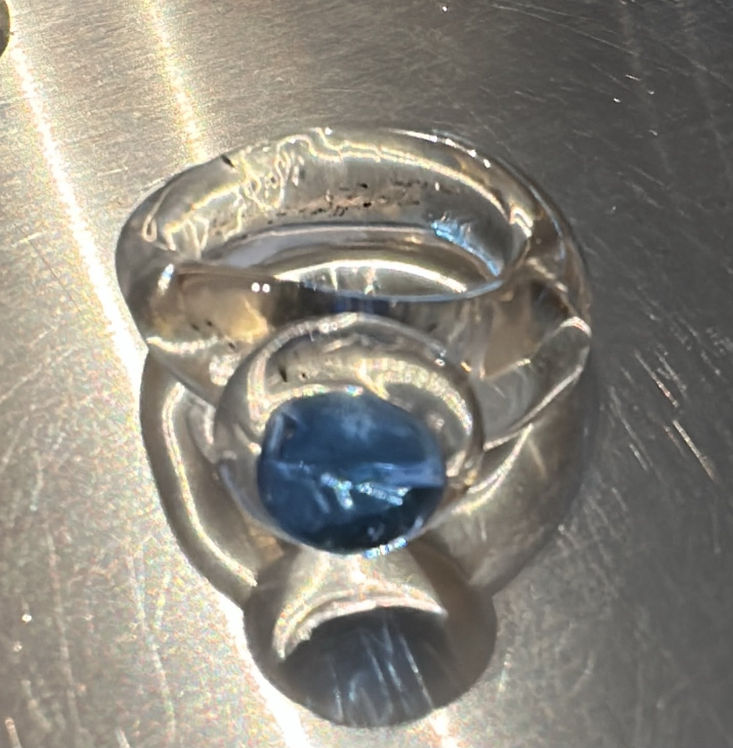 CIPRIANA anillo gem azul