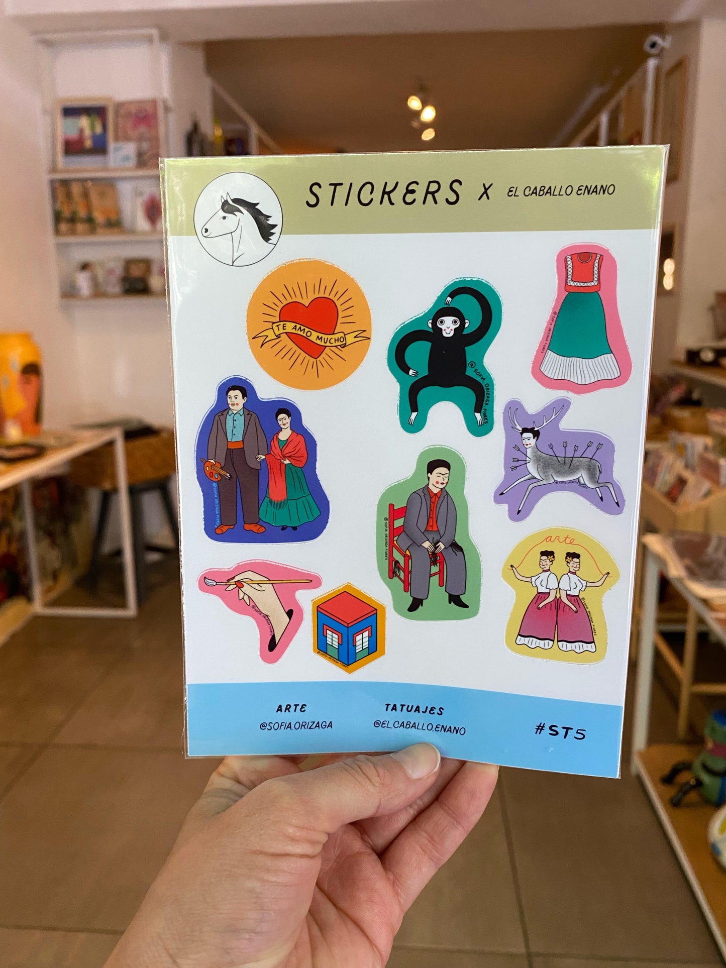 SOFÍA ORIZAGA planilla stickers frida kahlo