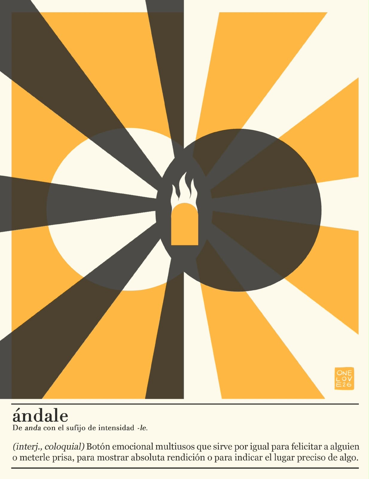 ONE LOVE print riso “ándale” 14x18 cm