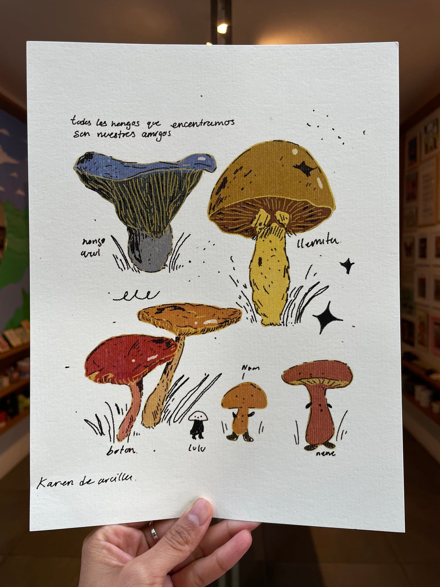 KAREN DE ARCILLA print hongos