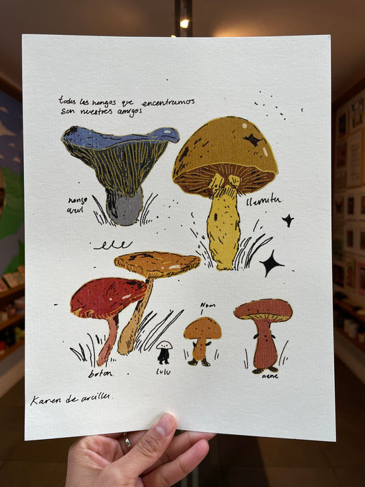 KAREN DE ARCILLA print hongos