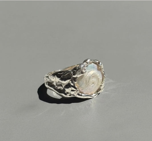 CIPRIANA anillo perla plata
