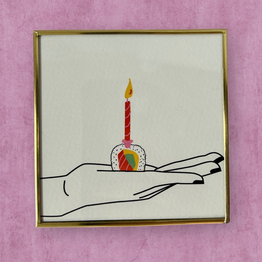 Abordándome - Cuadro 10x10cm