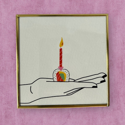 Abordándome - Cuadro 10x10cm