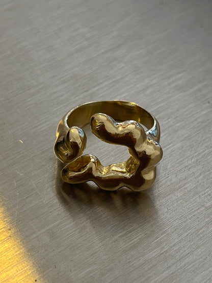 BRETOS anillo líquido latón
