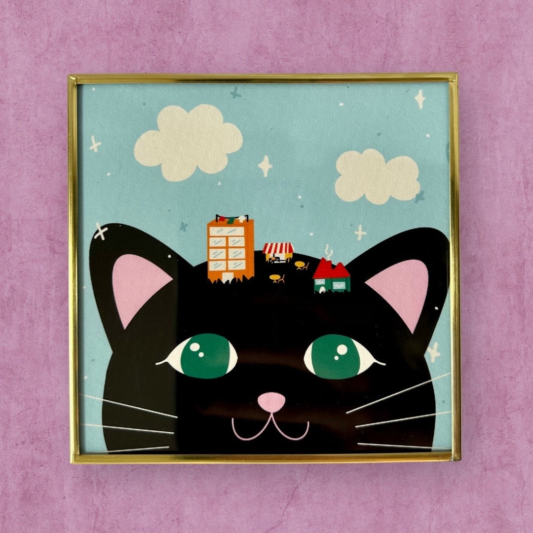 Abordándome - Cuadro 10x10cm