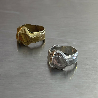 BRETOS anillo sello derretido plata