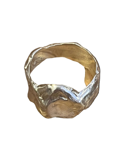 BRETOS anillo sello derretido plata
