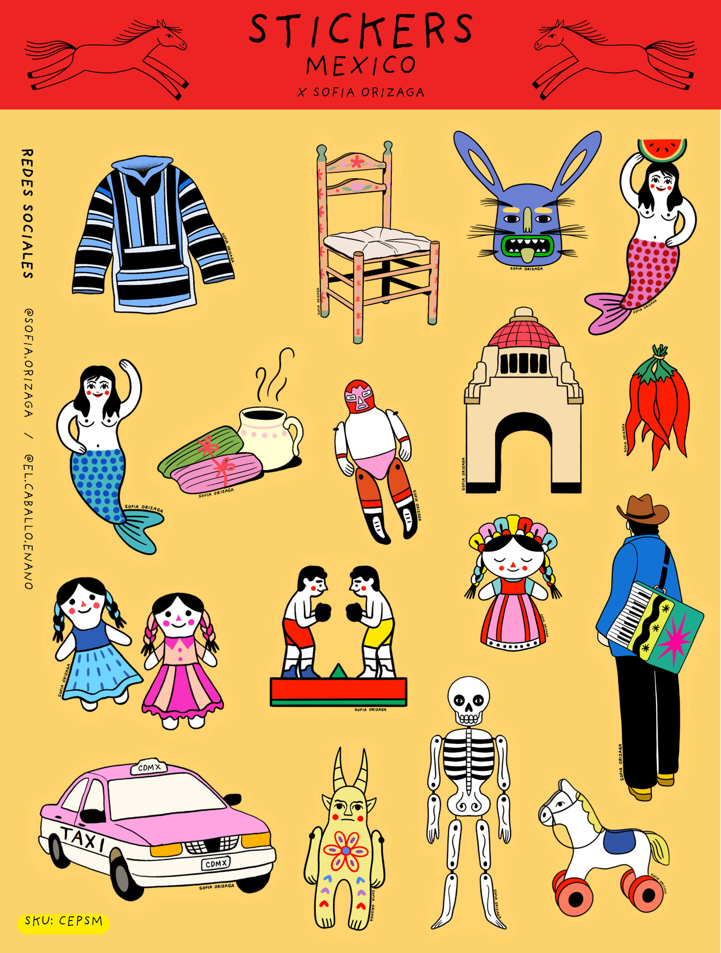 SOFÍA ORIZAGA planilla de stickers México