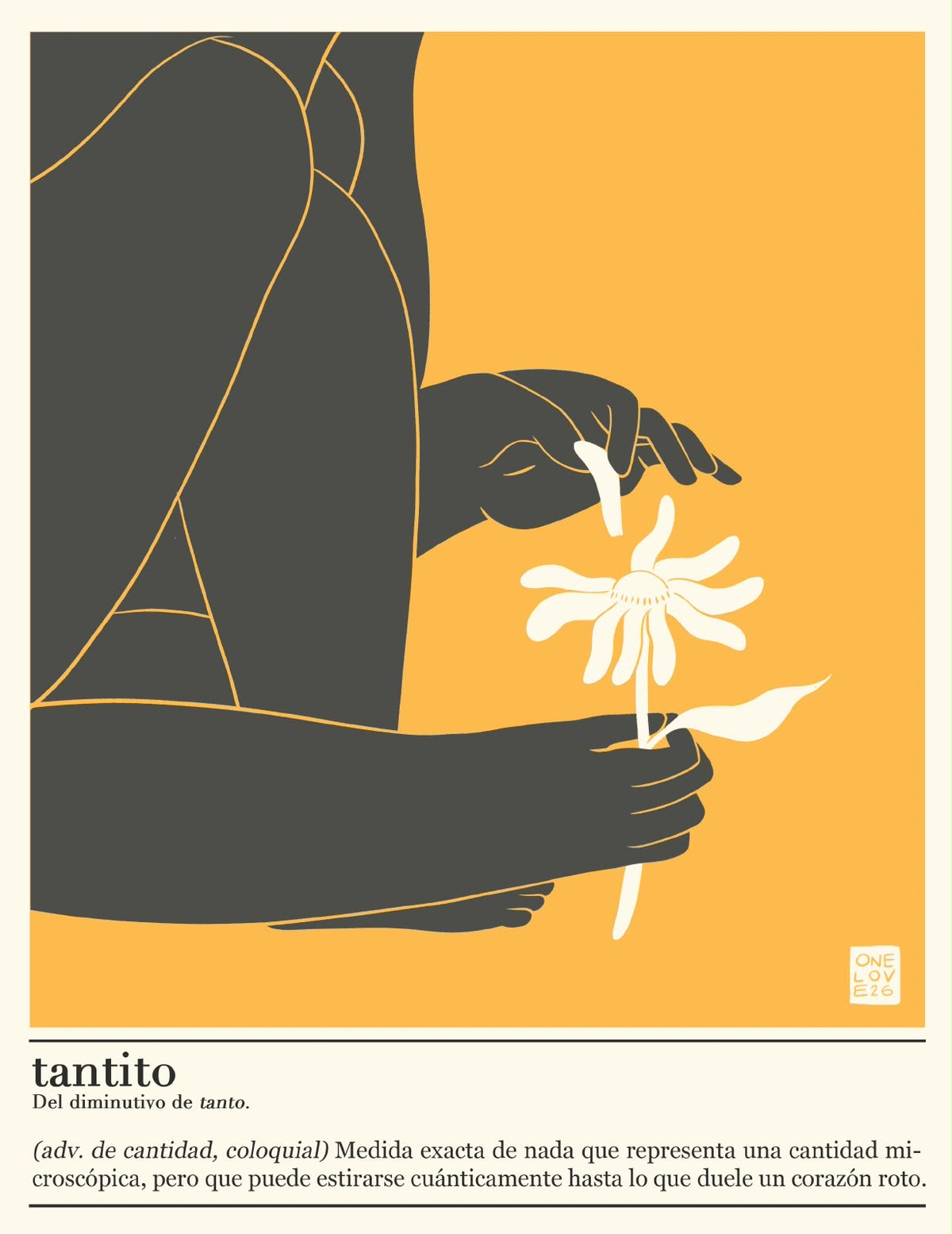 ONE LOVE print riso “tantito” 14x18 cm