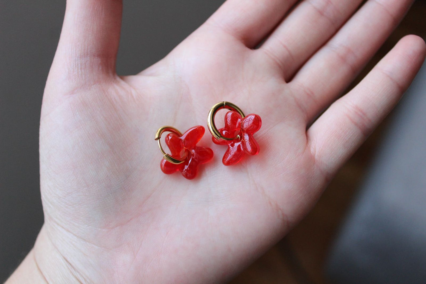 CIPRIANA aretes amapola babies rojas