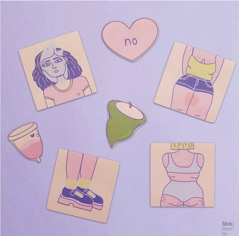STICKY MONSTER stickers ser mujer