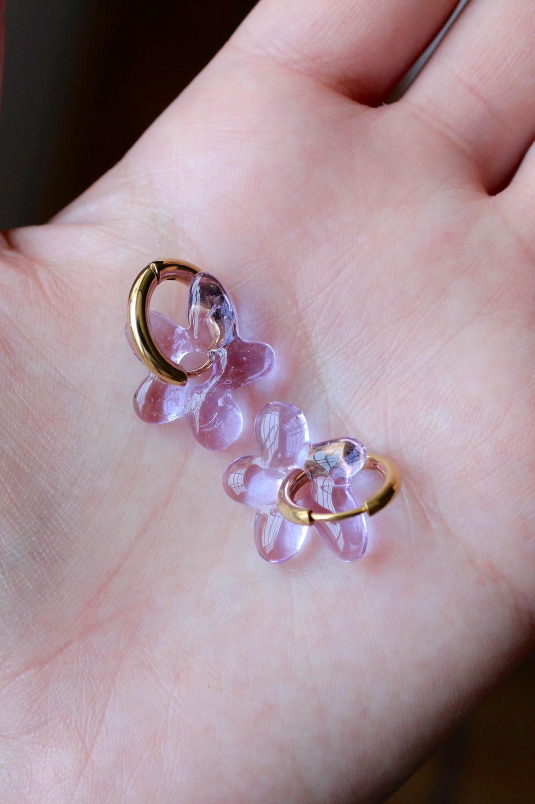 CIPRIANA aretes amapola babies violetas