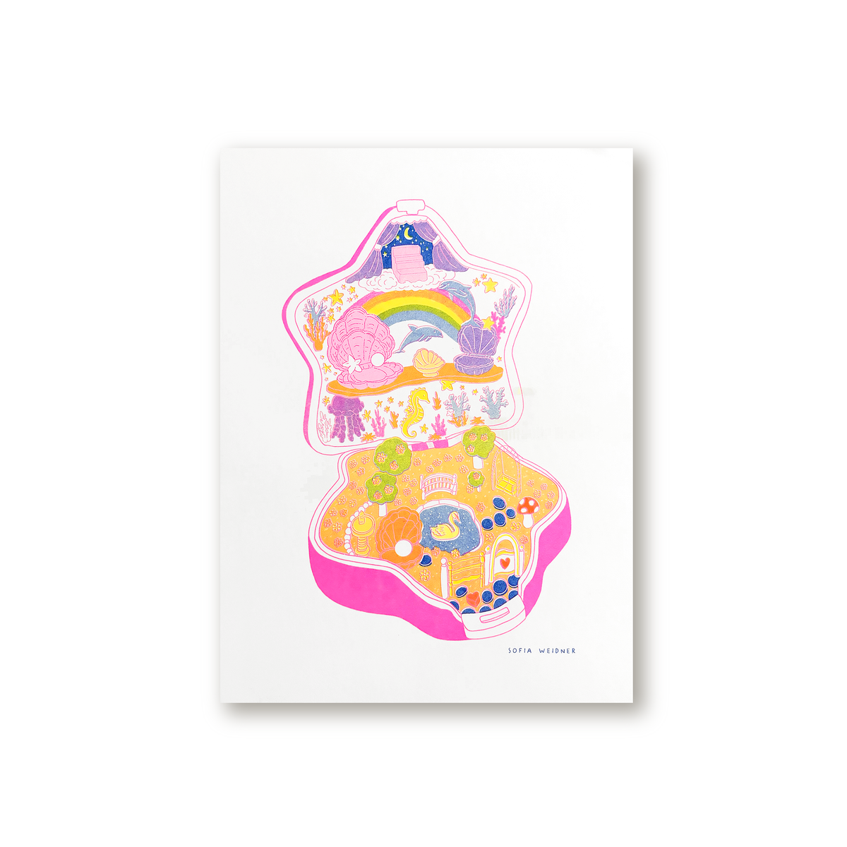 SOFIA WEIDNER print risografia Polly pocket tamaño carta