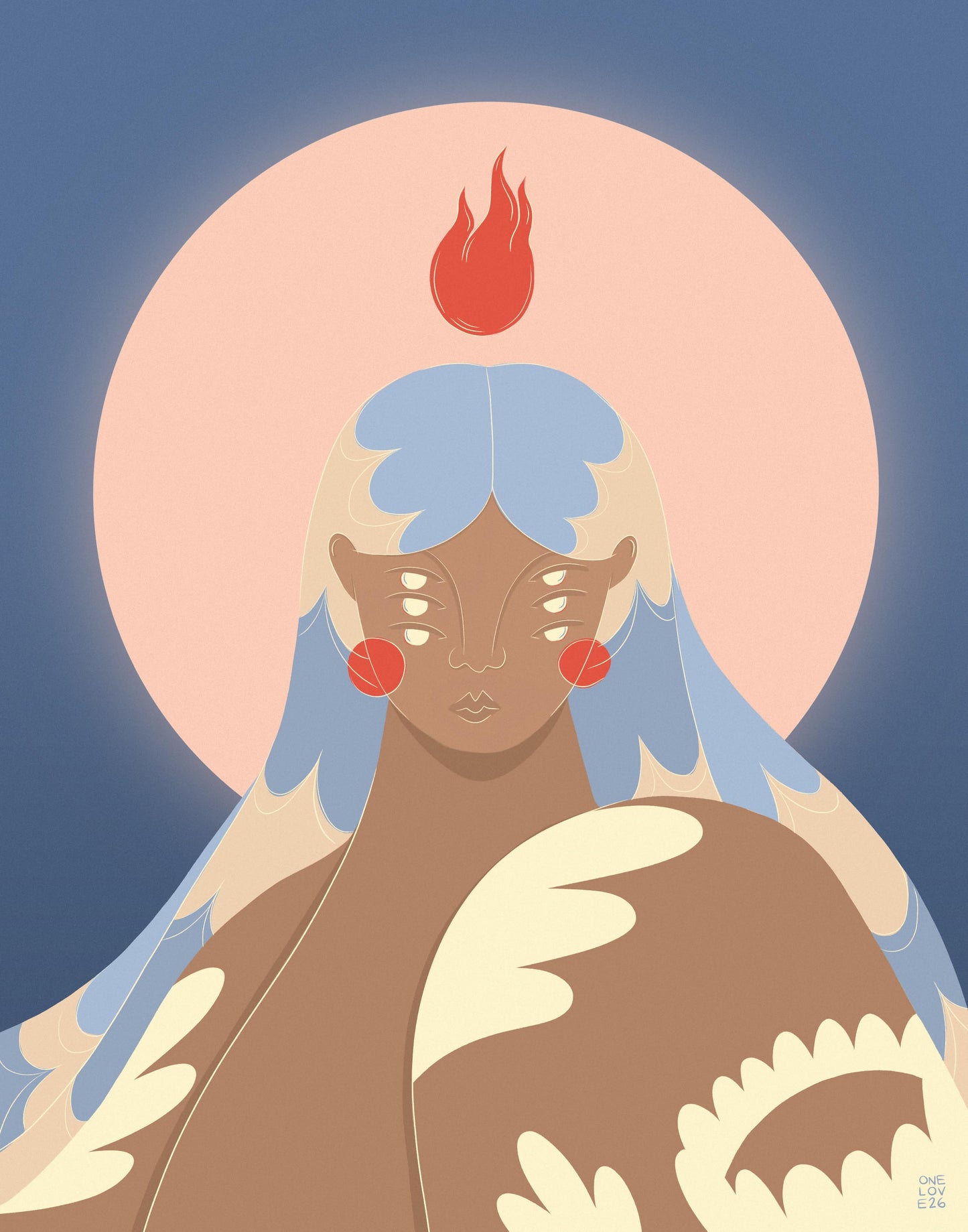 ONE LOVE print giclee tamaño tabloide metamorfosis