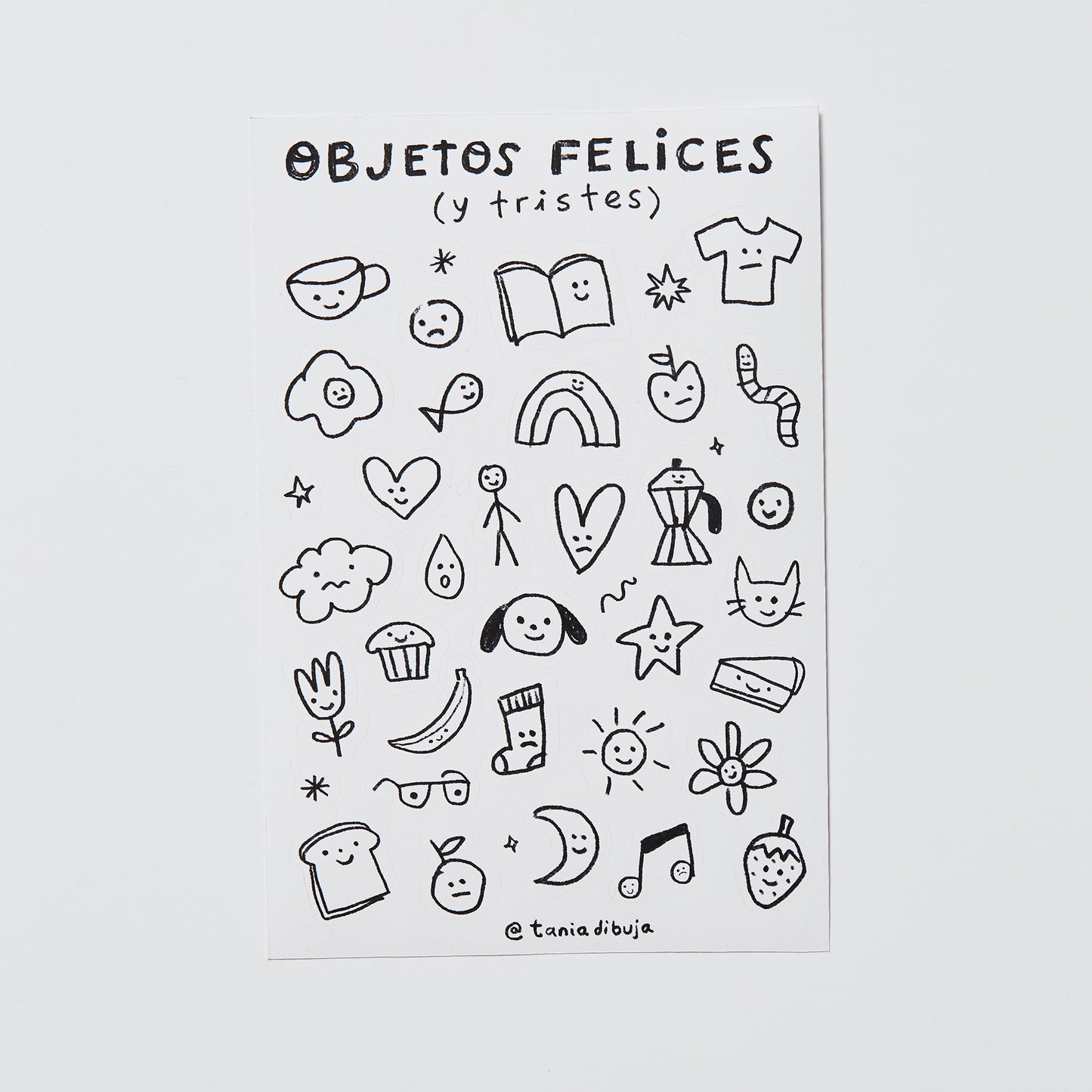 TANIADIBUJA stickers "objetos felices"