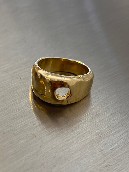 BRETOS anillo hueco latón