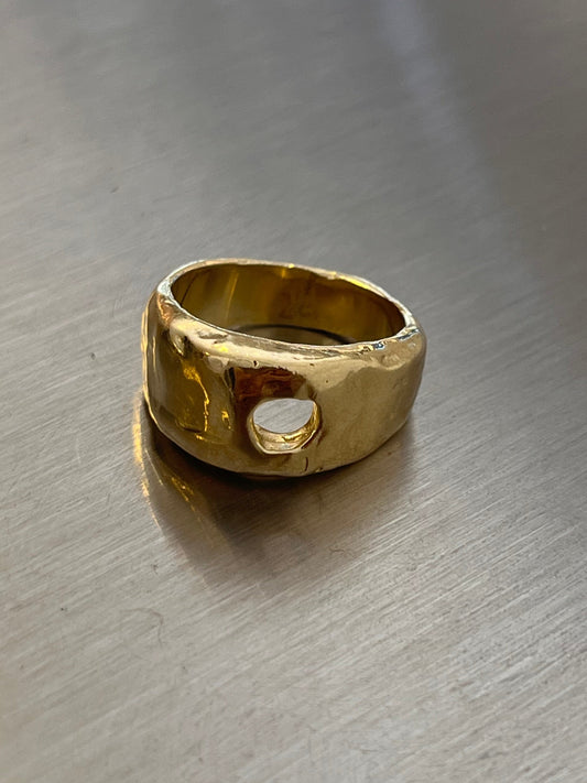 BRETOS anillo hueco latón