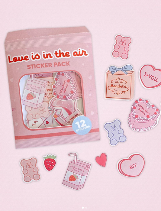 STICKY MONSTER pack de stickers "love is in the air"