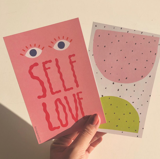 STICKY MONSTER postales self love