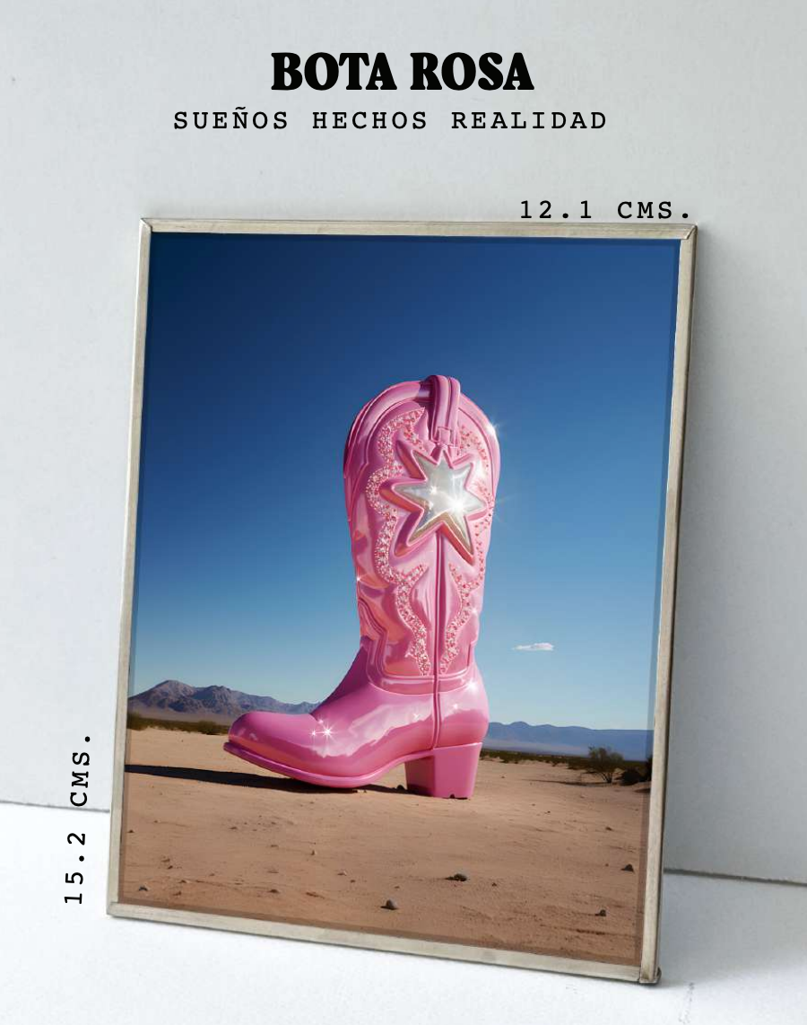 JIMMY HER cuadro Bota Rosa