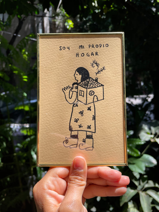 Abordándome enmarcado soy mi propio hogar
