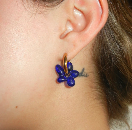 CIPRIANA aretes amapolas azules