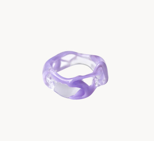 CIPRIANA anillo canica lila