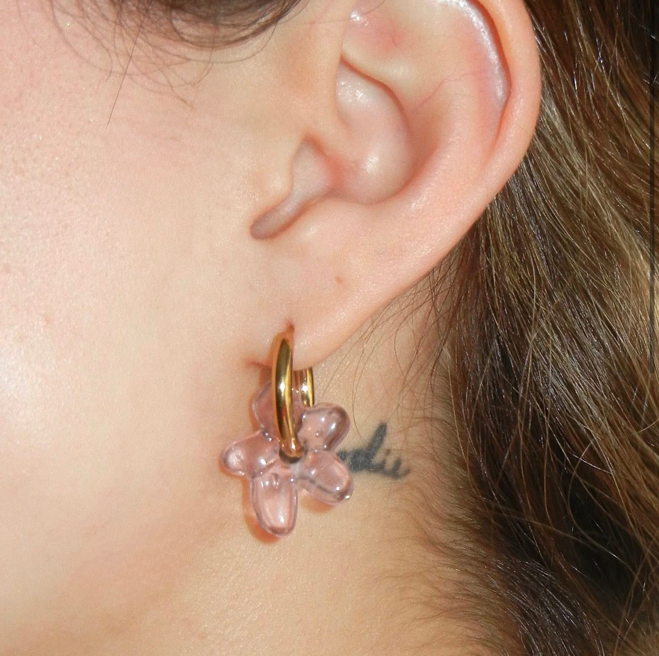 CIPRIANA aretes amapolas rosas