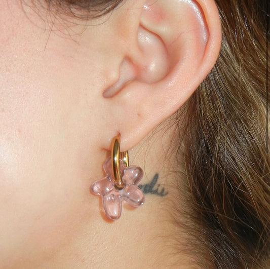 CIPRIANA aretes amapolas rosas