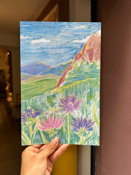 TONANTZIN ARREOLA print paisaje con flores
