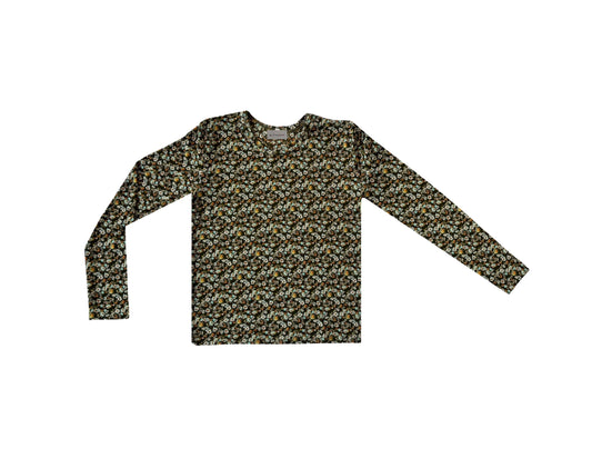 KITCHEN blusa lunes flores olivo