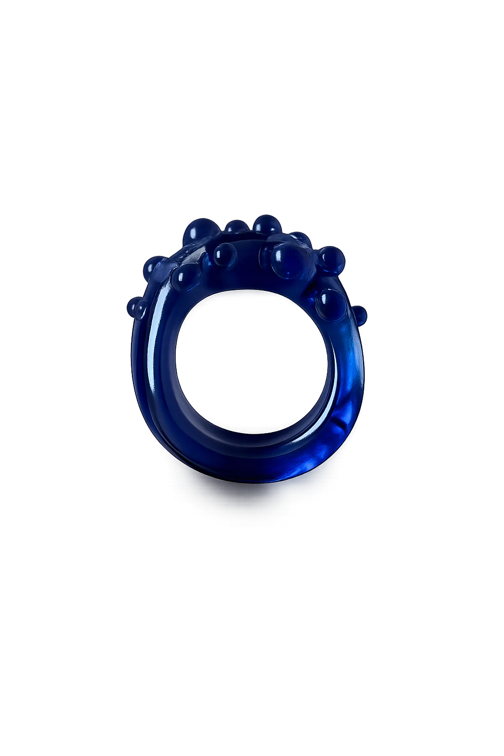 CIPRIANA anillo hedgehog azul