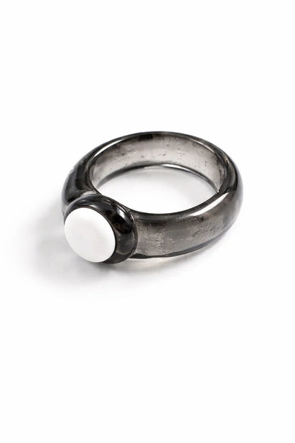 CIPRIANA anillo gem gris