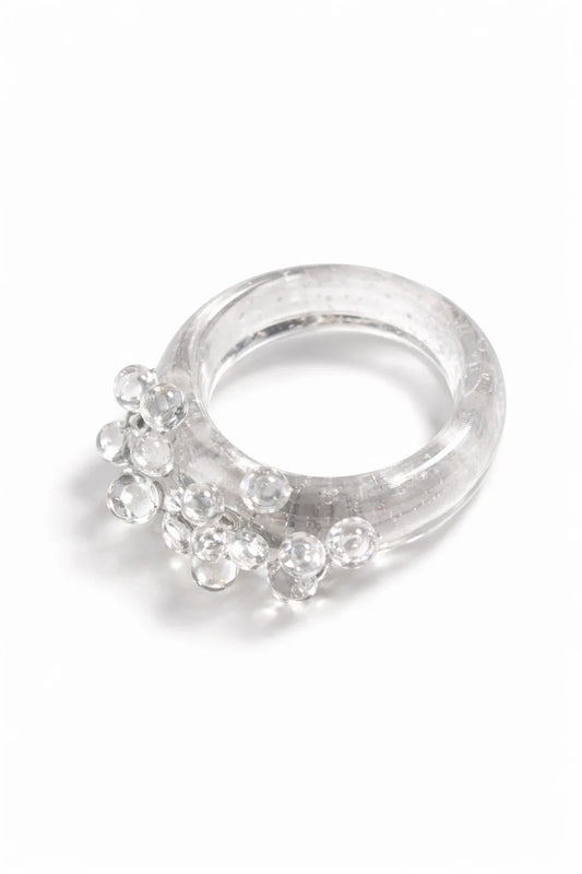 CIPRIANA anillo hedgehog transparente