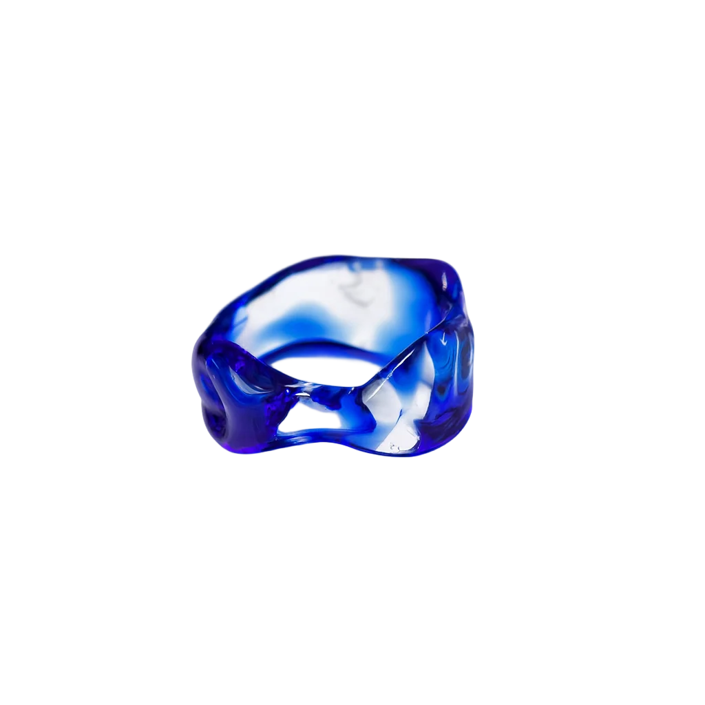 CIPRIANA anillo canica azul