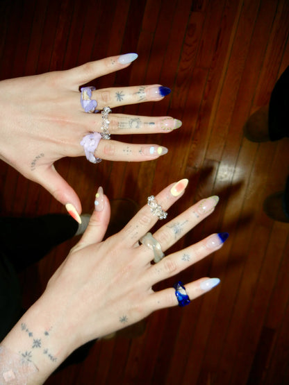 CIPRIANA anillo canica azul