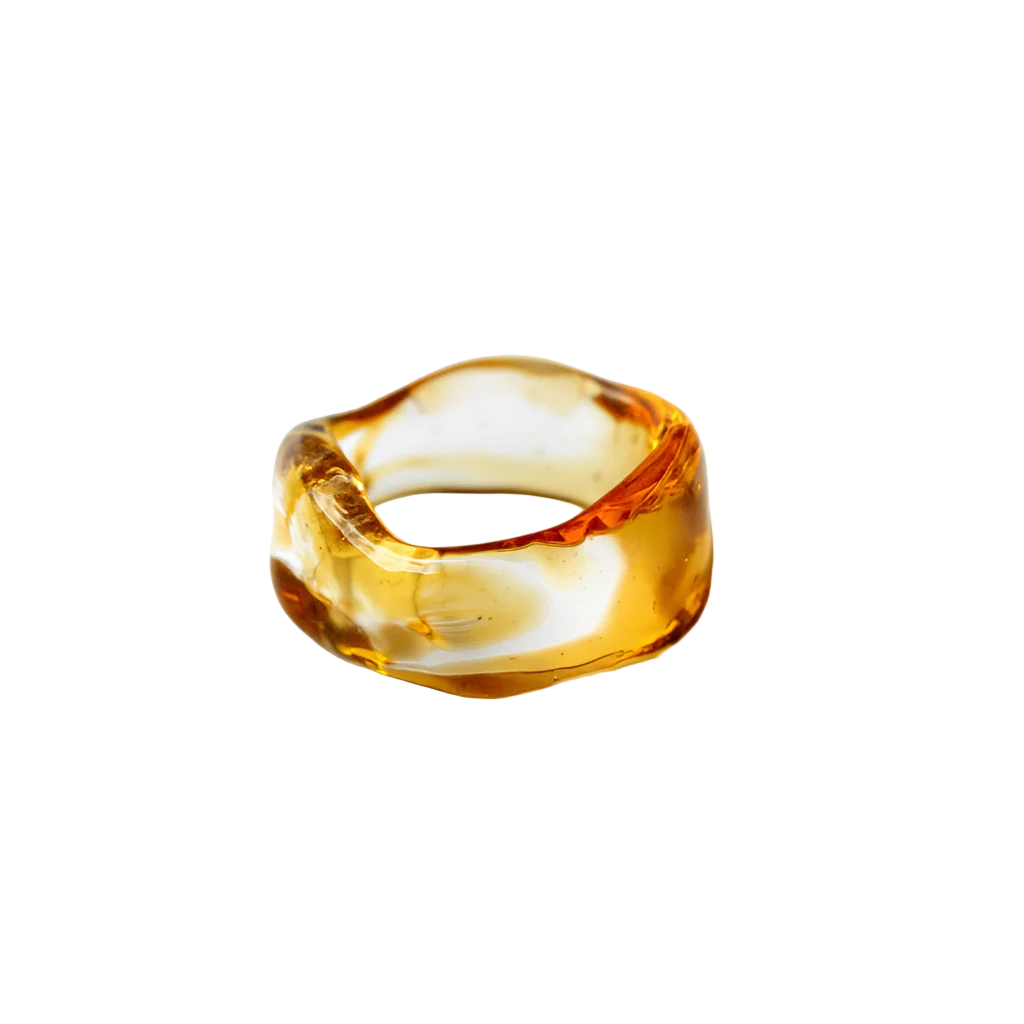 CIPRIANA anillo canica ámbar